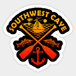 Southwest Caye Beach, Belize, Boat Paddle Sticker